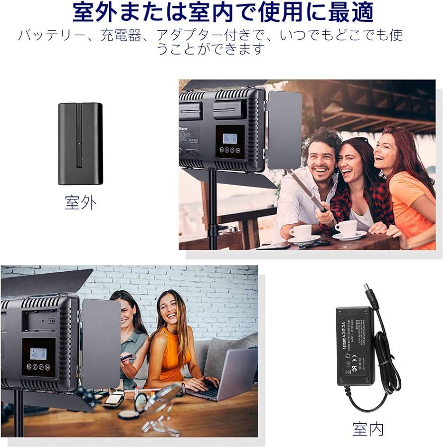 ビデオ・写真用照明 LEDライトキット SAMTIAN TL-600AS Amazon | LEDビデオ照明ライトキット SAMTIAN 2パック600AS二色